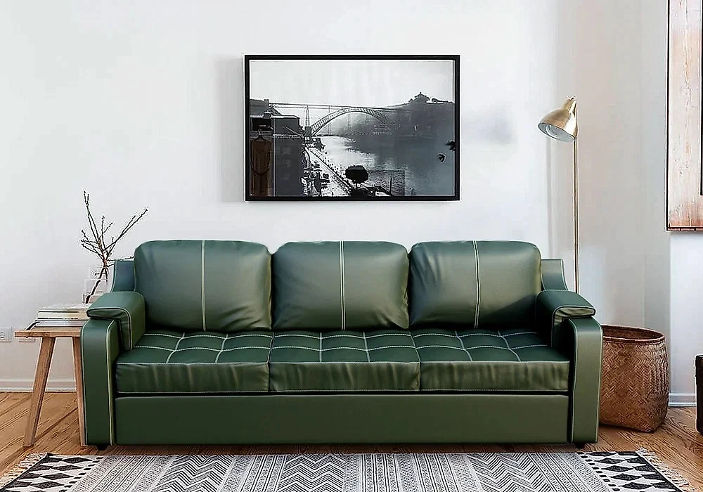 Прямой диван дельфин Берета Дизайн 2 кожаный