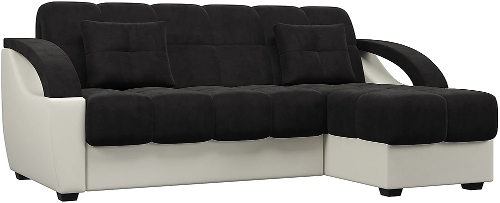 Угловой диван из велюра Монреаль Монтего Блэк