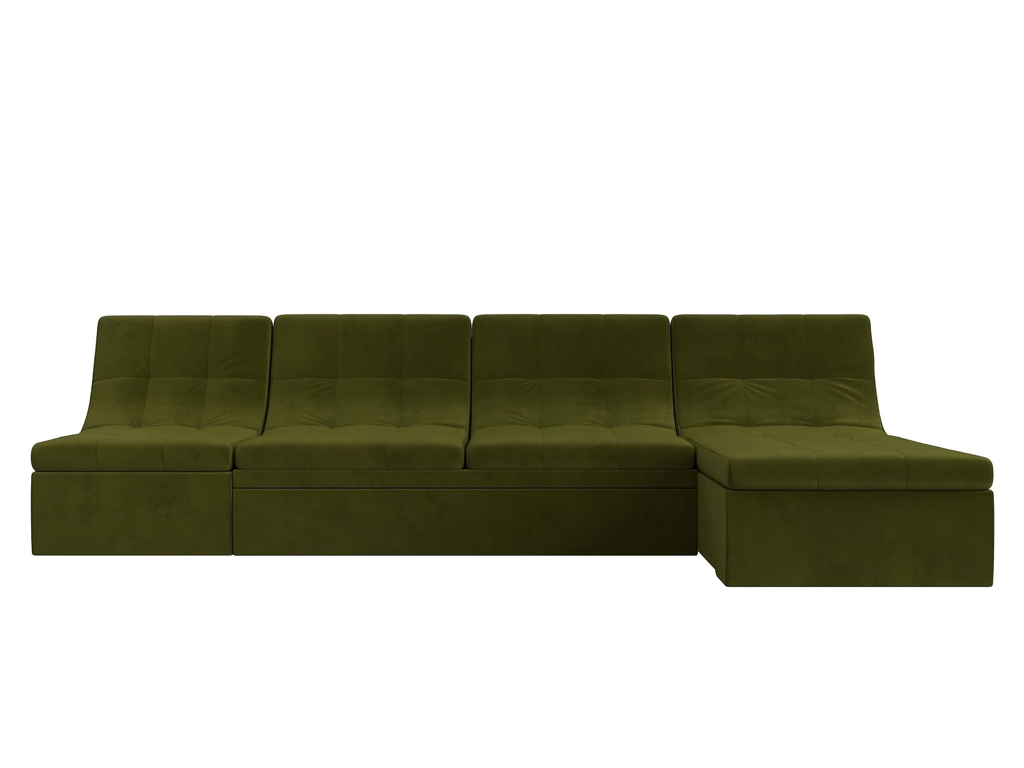 Зелёный угловой диван Холидей Дизайн 2