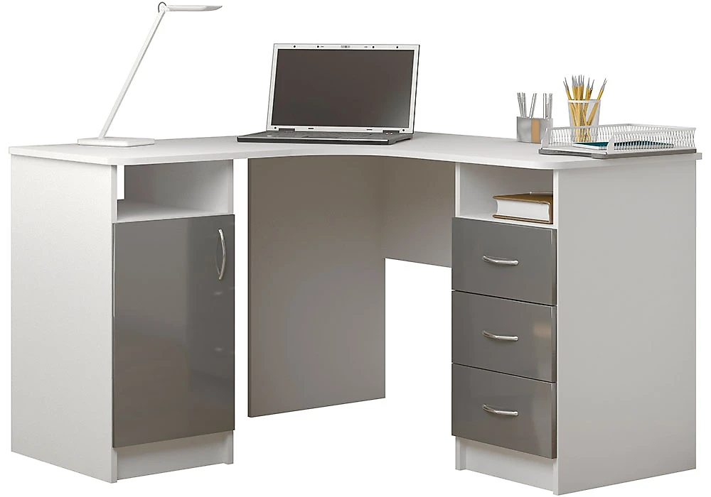 Письменные столы с тумбой СПУ-4 МДФ Дизайн-1