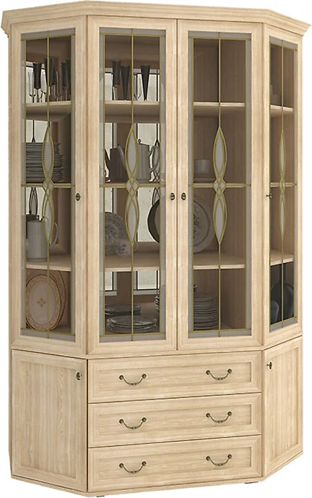 Шкаф со стеклянными дверцами Витраж-15