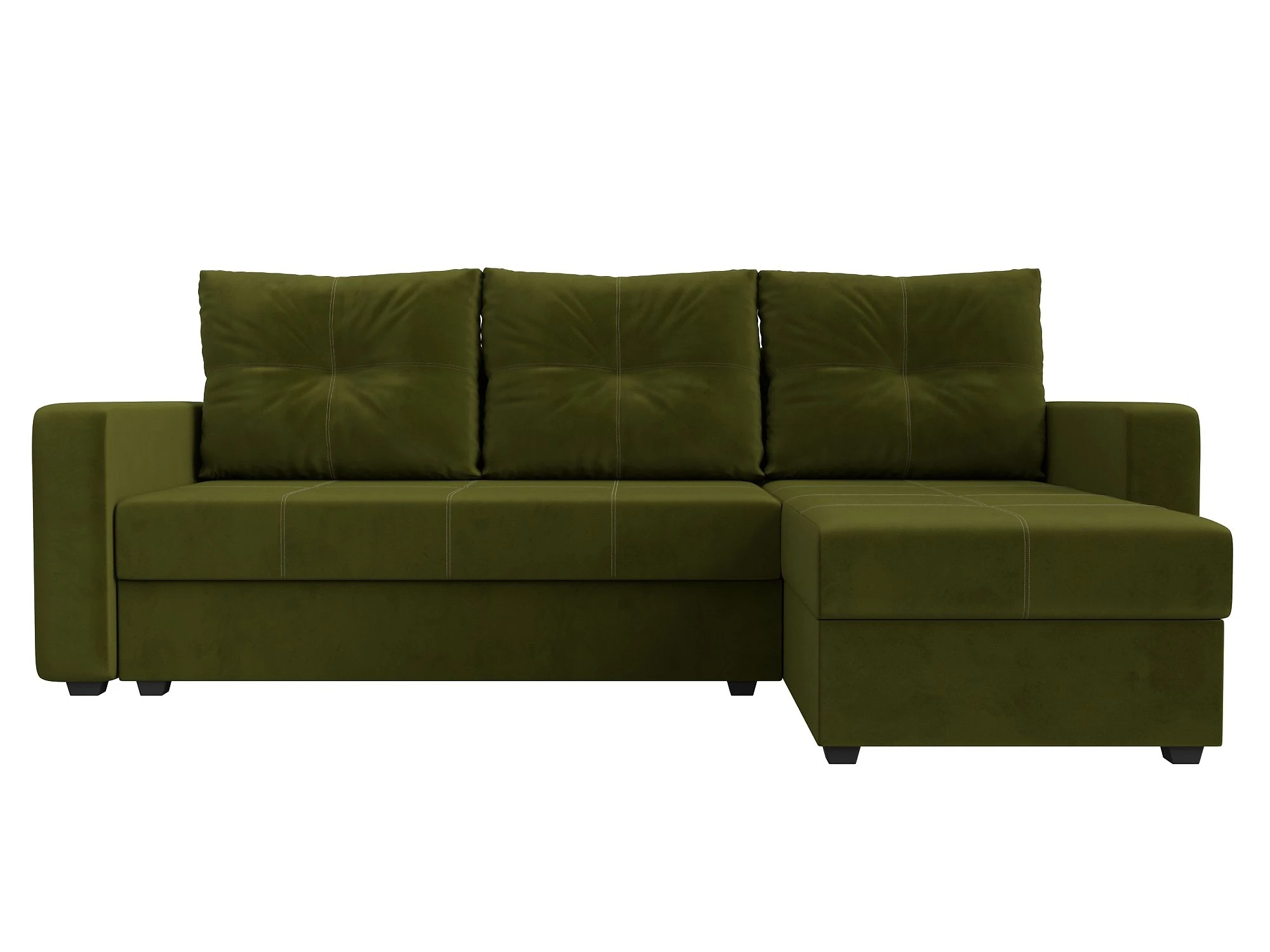 Зелёный угловой диван Ливерпуль Лайт Дизайн 4