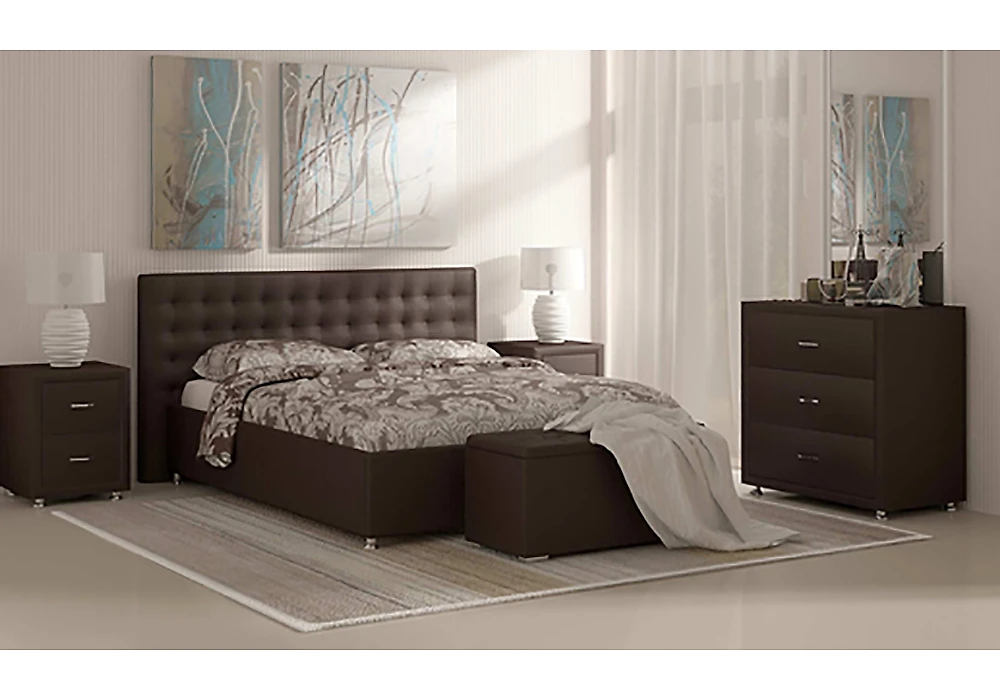 кровать в стиле минимализм Сиена - 2 (Эмбер)