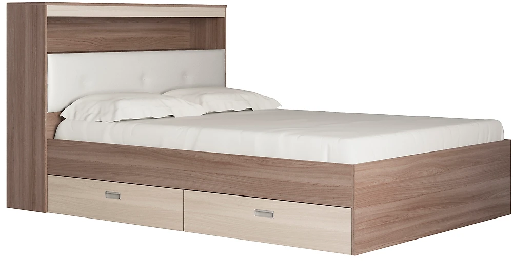 Низкая кровать Виктория-3-140 Дизайн-3