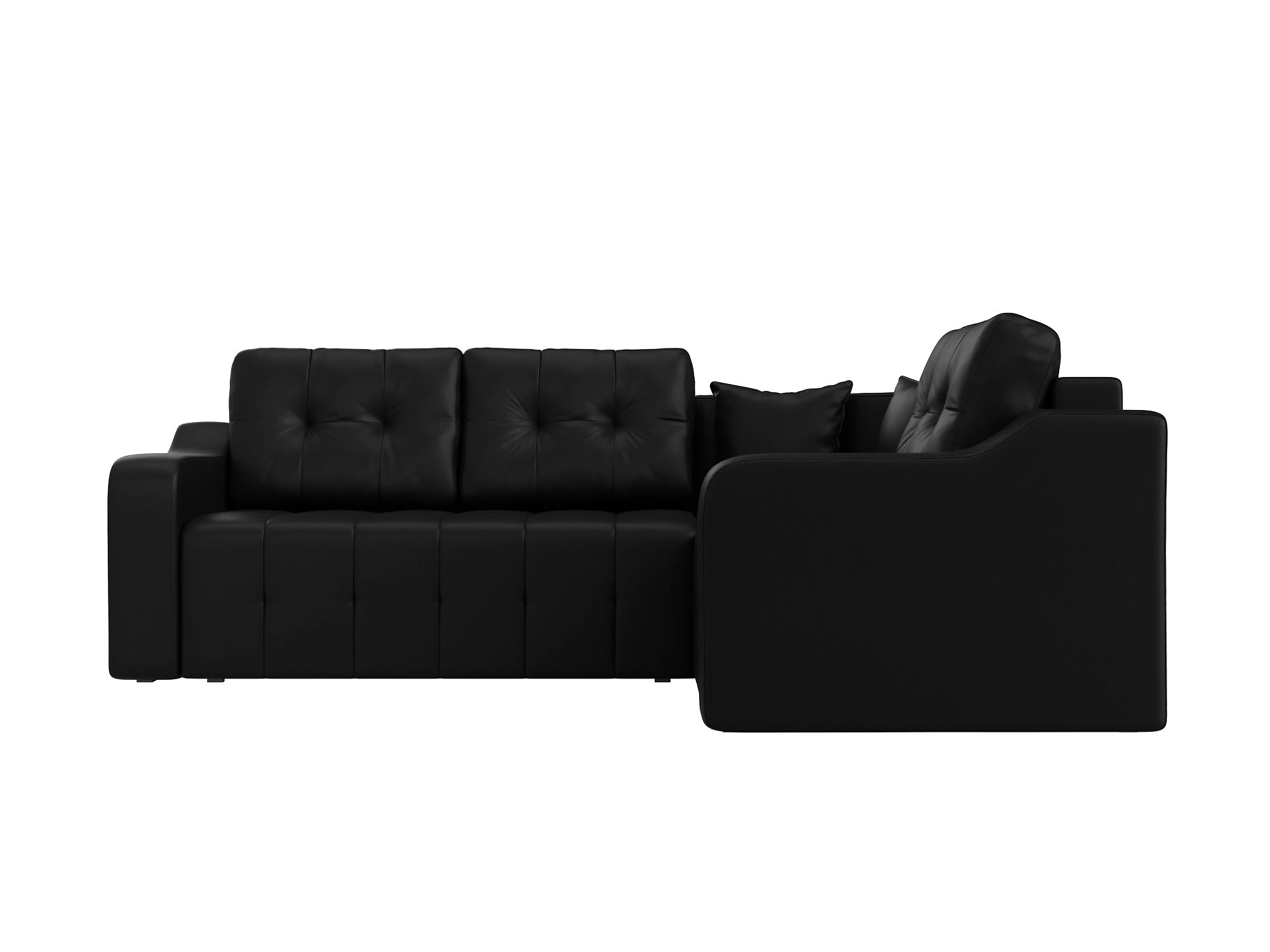 Чёрный угловой диван Кембридж Дизайн 12