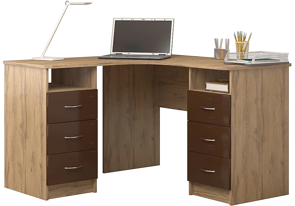 Письменные столы с тумбой СПУ-5 МДФ Дизайн-3