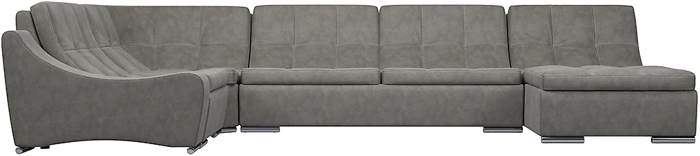 Угловой диван без подлокотников Монреаль-3 Замша Grey