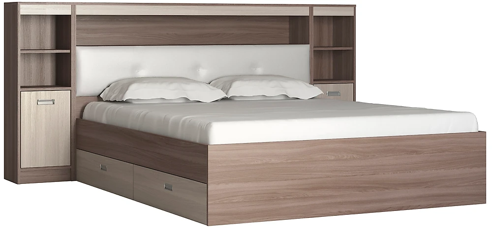 Низкая кровать Виктория-5-160 Дизайн-3