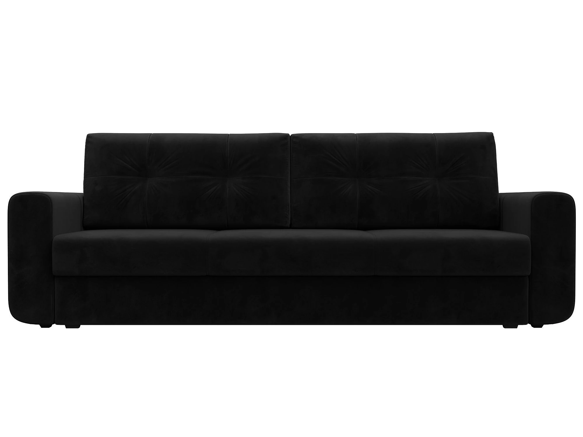 Чёрный диван Лига-031 Плюш Дизайн 8