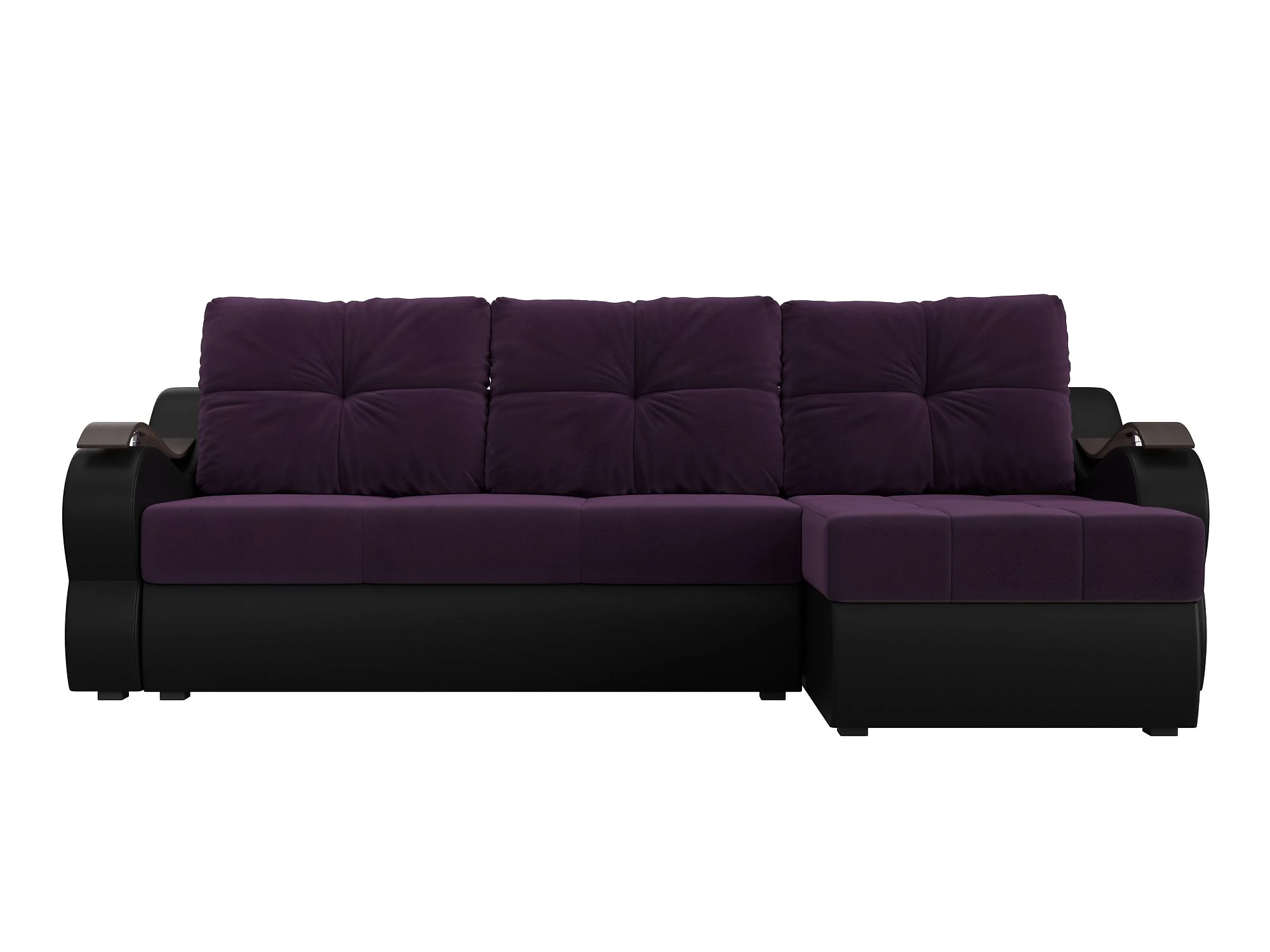 Угловой диван с подушками Меркурий Плюш Дизайн 1
