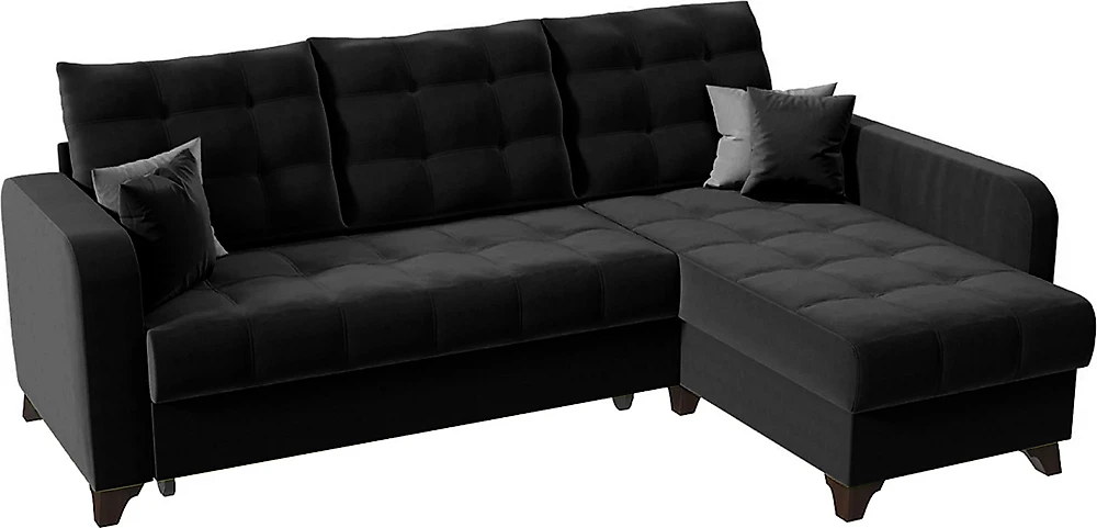 Угловой диван с подушками Беллано (Белла) Блэк