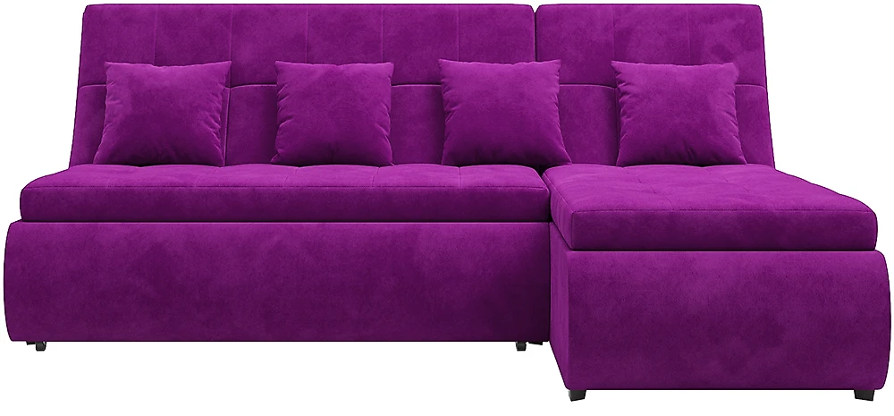 Угловой диван с подушками Дубай Вельвет Фиолет СПБ