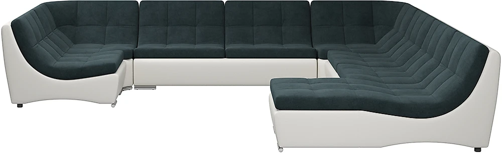 Модульный диван с оттоманкой  Монреаль-10 Индиго