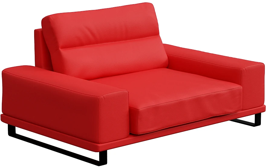 Кресло на ножках кожаное Рипозо Ред