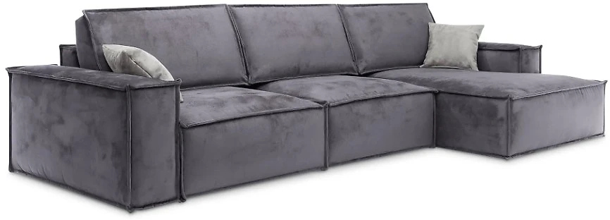 Угловой диван из велюра Флоренция Грей