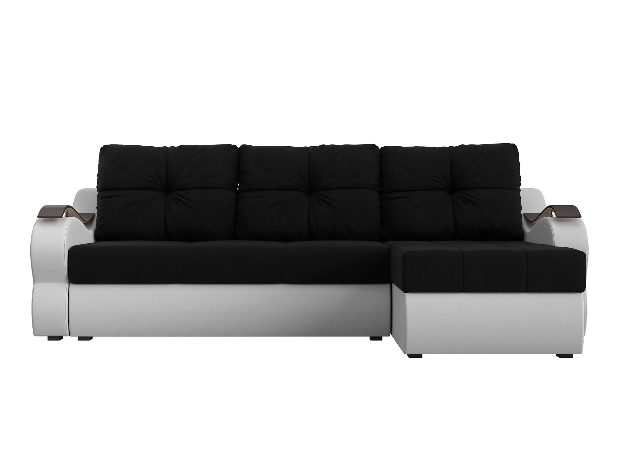 Чёрный угловой диван Меркурий Дизайн 8
