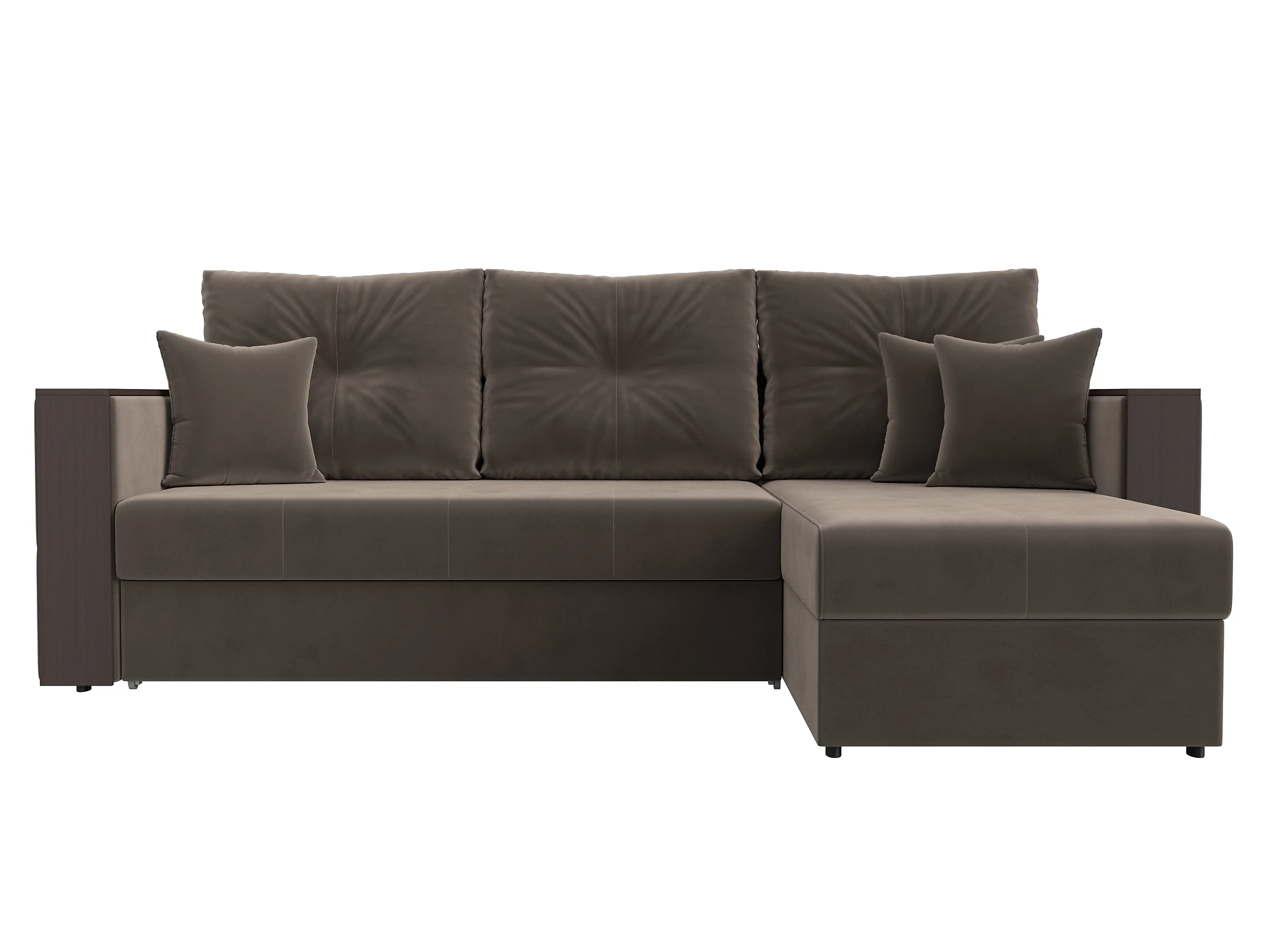 Угловой диван из велюра Валенсия Плюш Дизайн 5