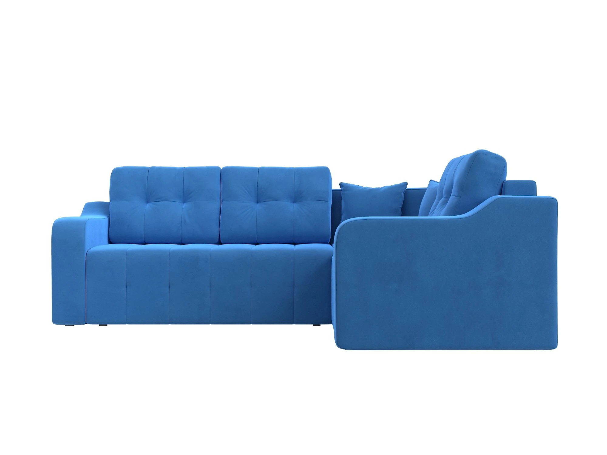 Угловой диван голубой Кембридж Плюш Дизайн 3