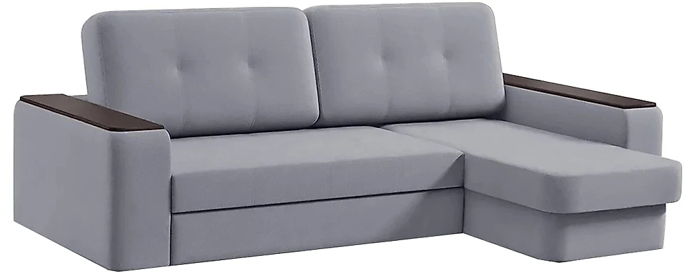 Угловой диван с ящиком для белья Арго Грей