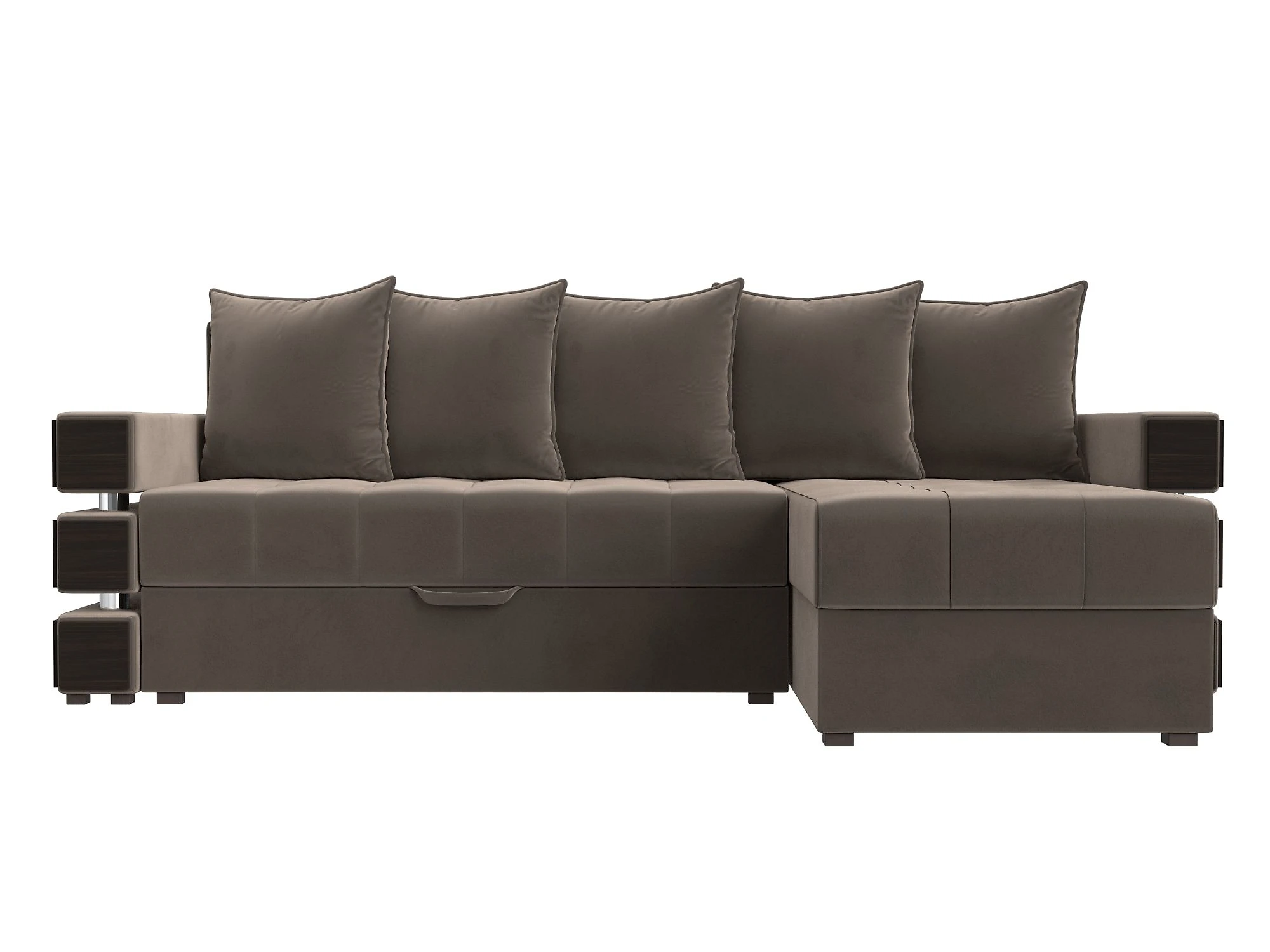 Коричневый диван Венеция Плюш Дизайн 3