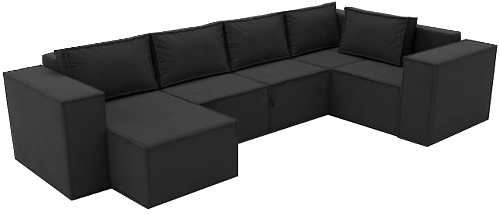 Дизайнерский модульный диван Лофт П-образный Блэк