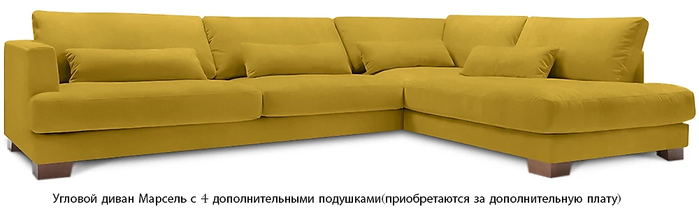 Угловой диван с ящиком для белья Марсель Еллоу