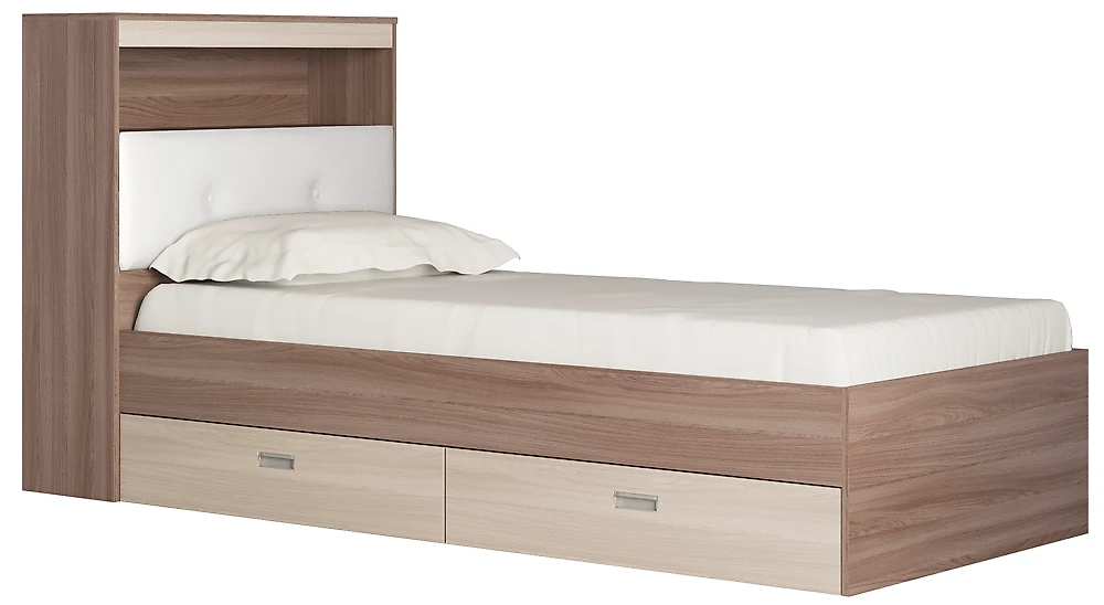 Односпальная кровать Виктория-3-90 Дизайн-3