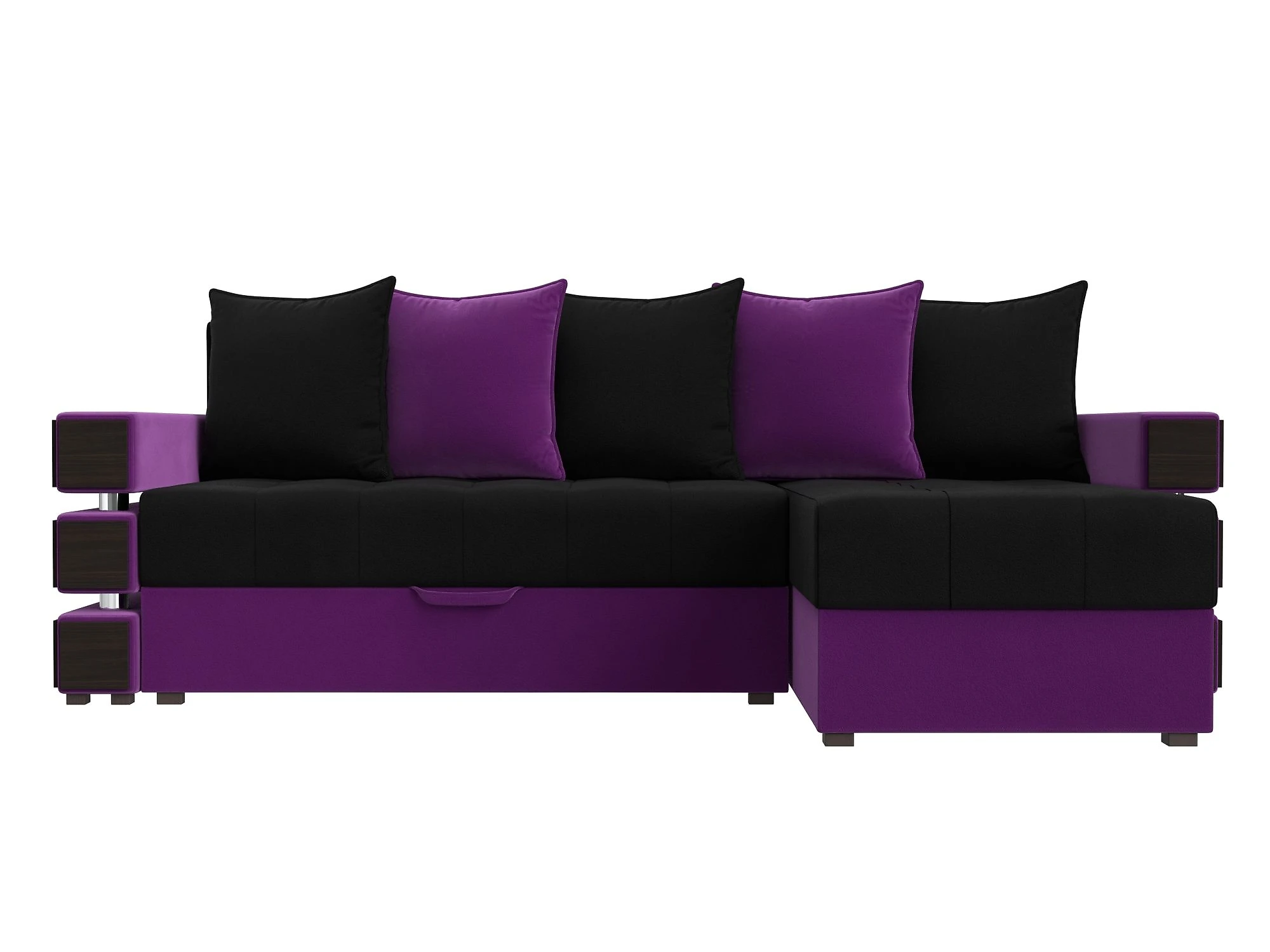 Чёрный угловой диван Венеция Дизайн 33