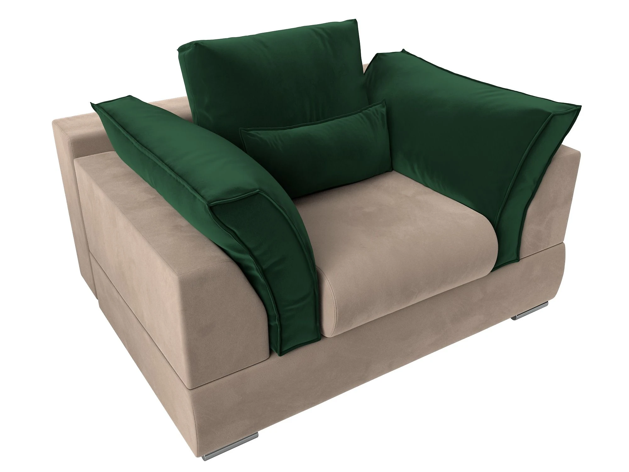 Зелёное кресло Пекин Плюш Дизайн 11