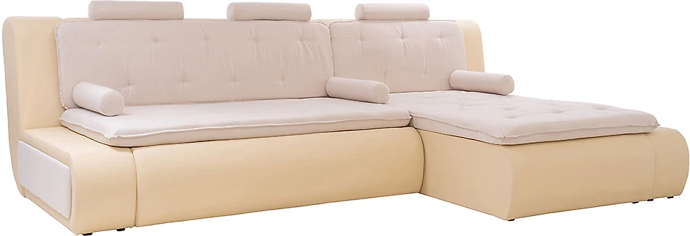 Угловой диван с подлокотниками Кормак Алмаз Беж