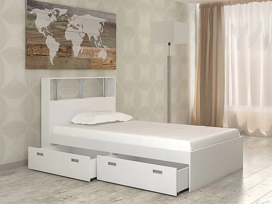Большая двуспальная кровать Бриз-6 (120) Дизайн-1