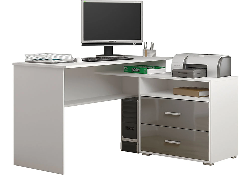 Письменные столы с тумбой СПУ-12 МДФ Дизайн-1