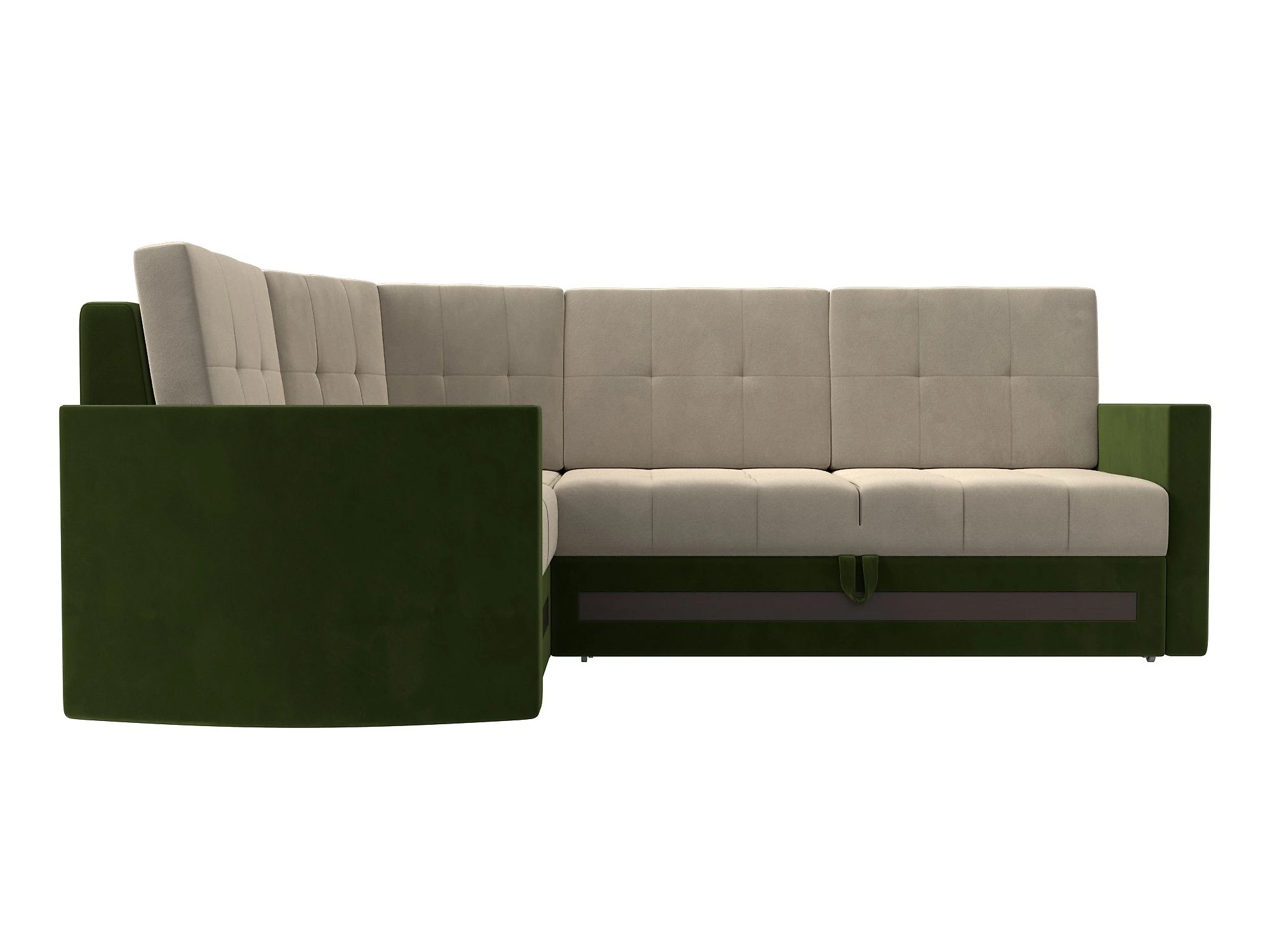 Зелёный угловой диван Белла Дизайн 8