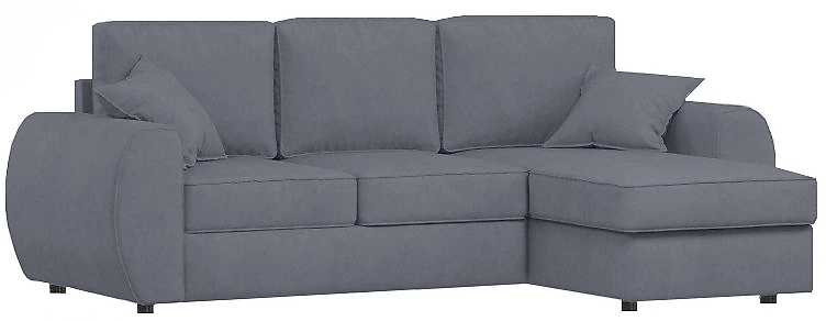 Угловой диван с подушками Валери Плюш Грей