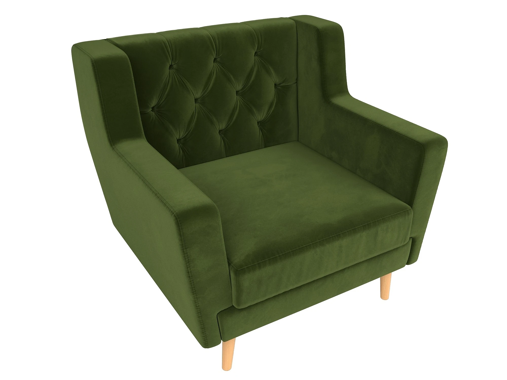Зелёное кресло Брайтон Люкс Дизайн-3