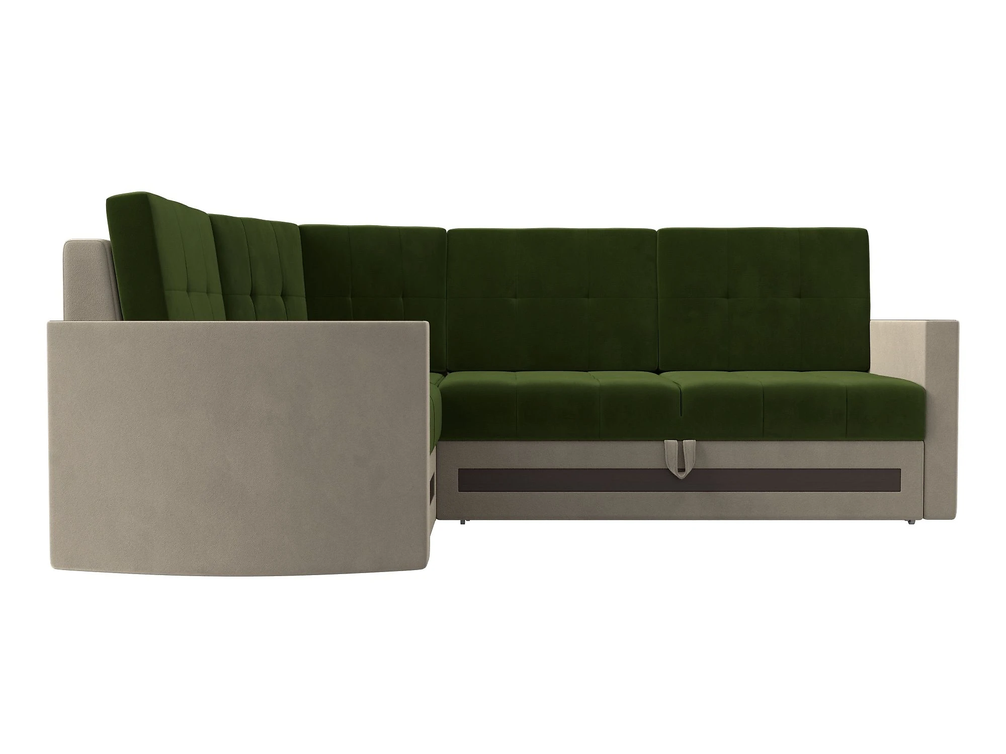 Зелёный угловой диван Белла Дизайн 15