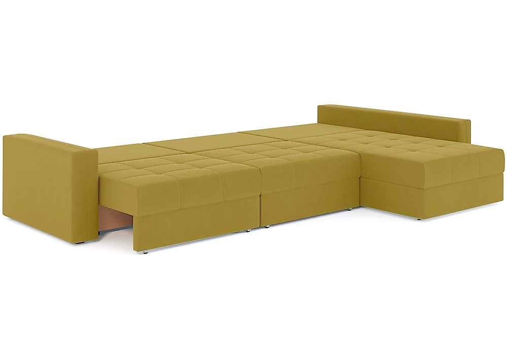 Угловой диван с ящиком для белья Брест-3 Плюш Еллоу