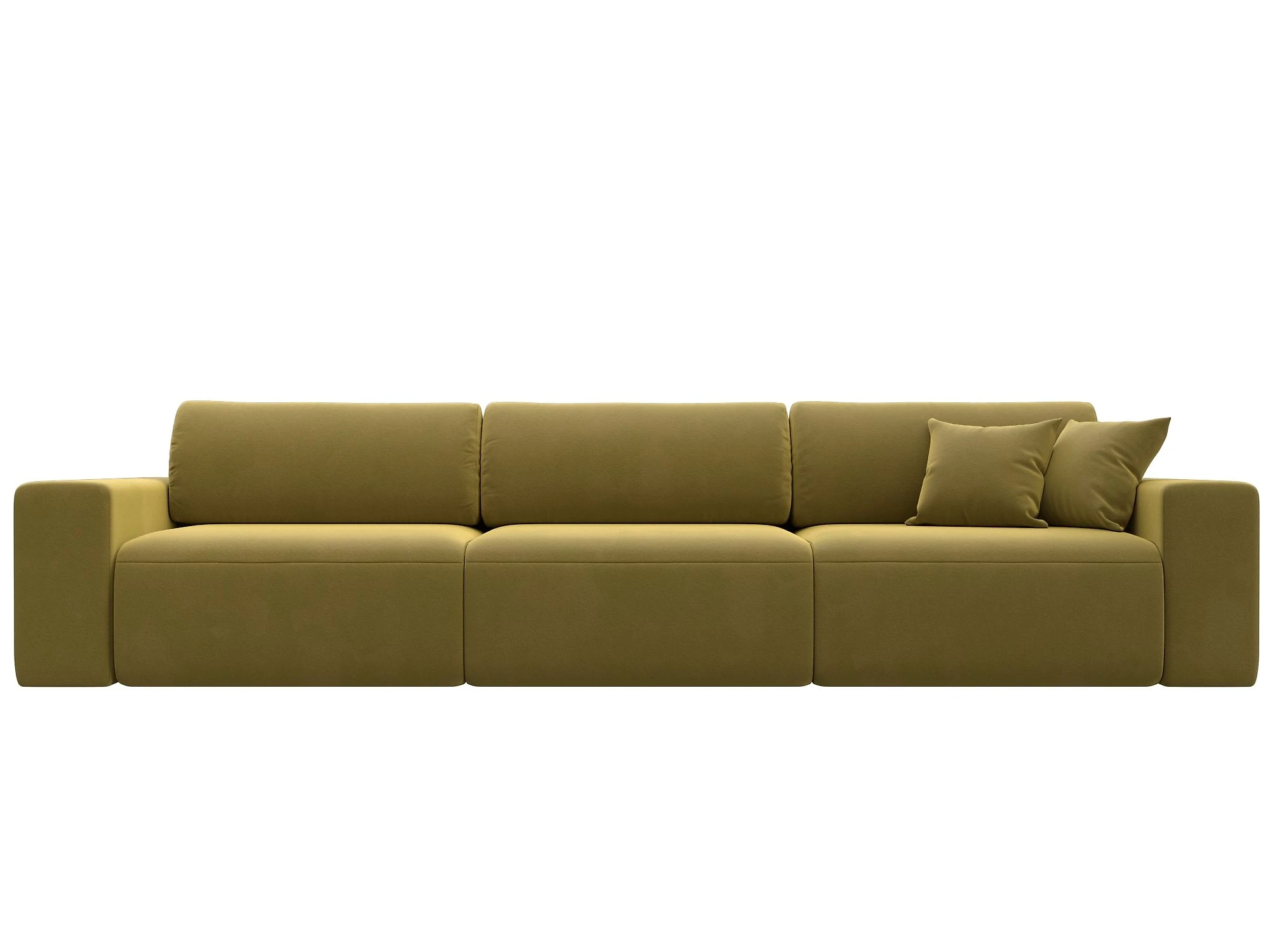 Жёлтый прямой диван Лига-036 Классик Лонг Дизайн 7