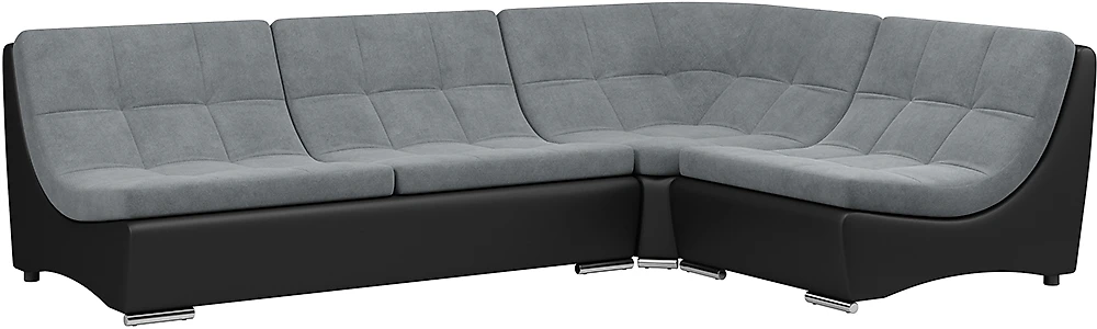 Серый угловой диван Монреаль-4 Плюш Графит