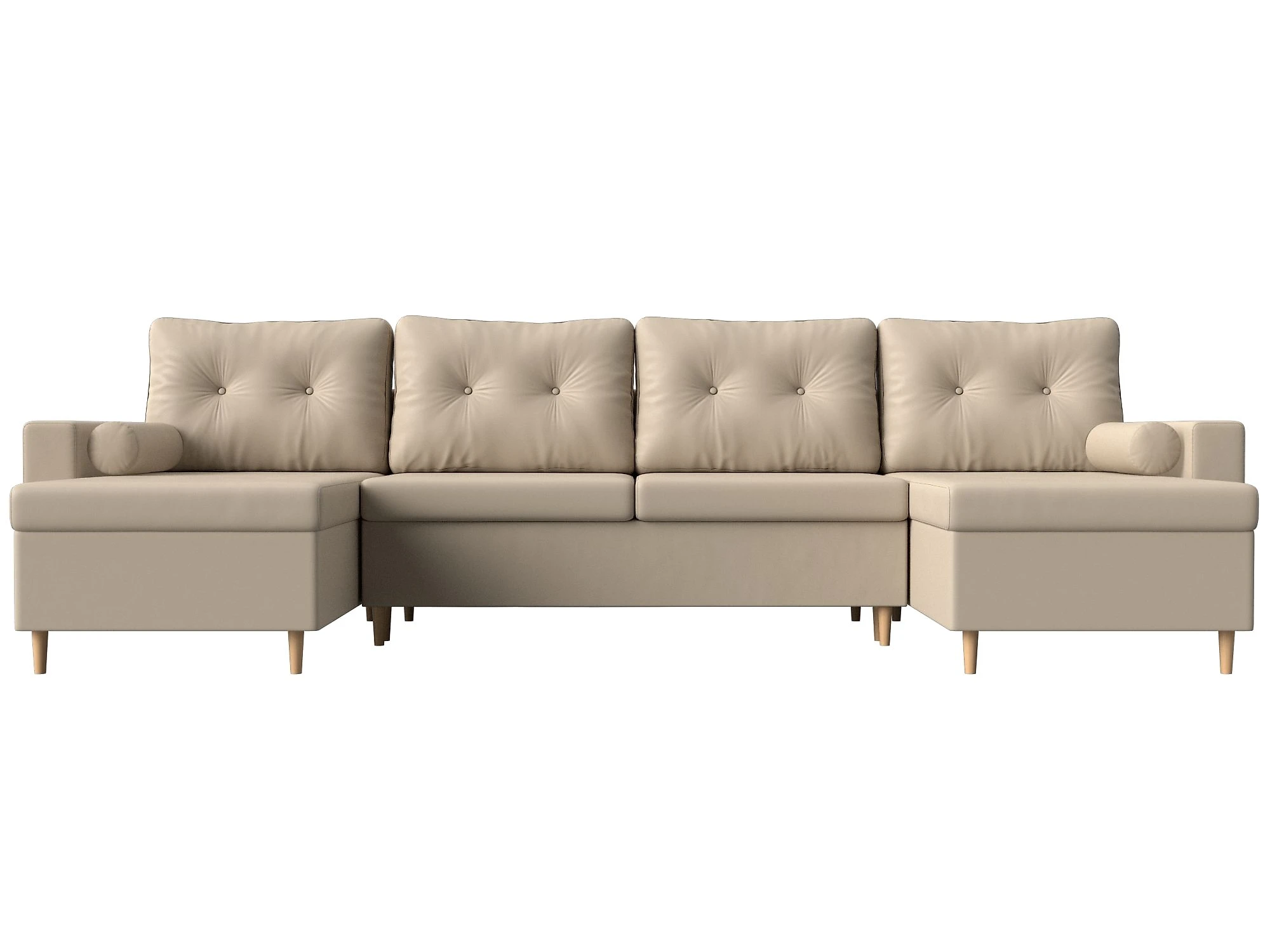 Модульный кожаный диван  Белфаст-П Дизайн 6