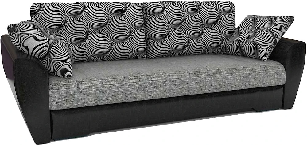 Прямой диван серого цвета Амстердам (Берг) Изи Блэк