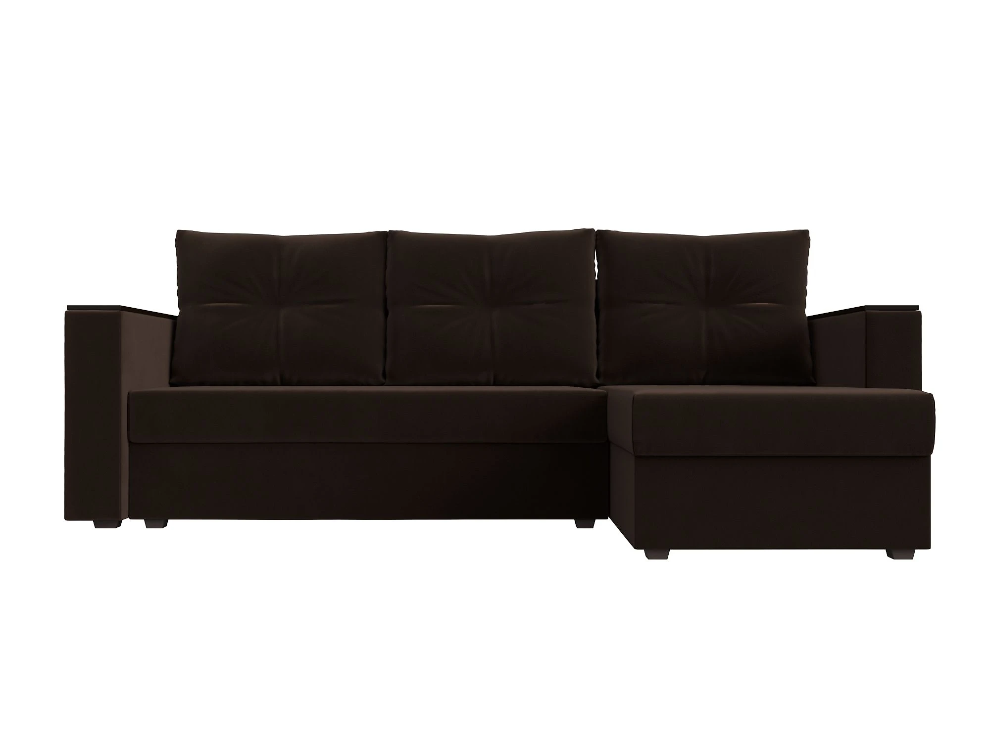 Коричневый диван Атланта Лайт без стола Дизайн 6