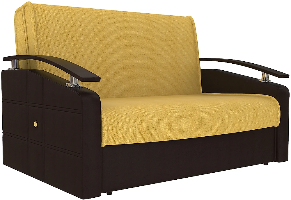 Прямой диван в классическом стиле Арнольд Мастард Дарк Браун