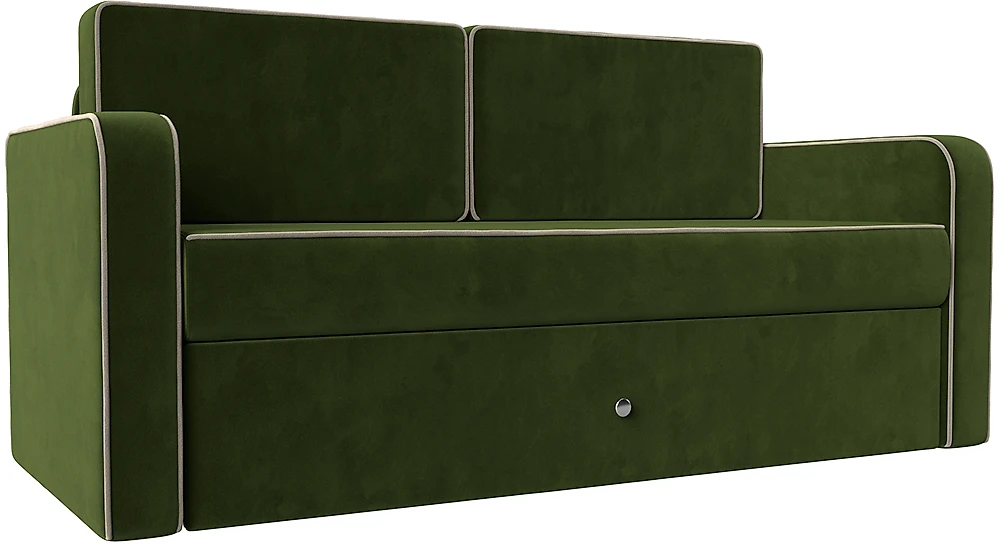 Выкатной диван-кровать Смарт Вельвет Зеленый-Бежевый