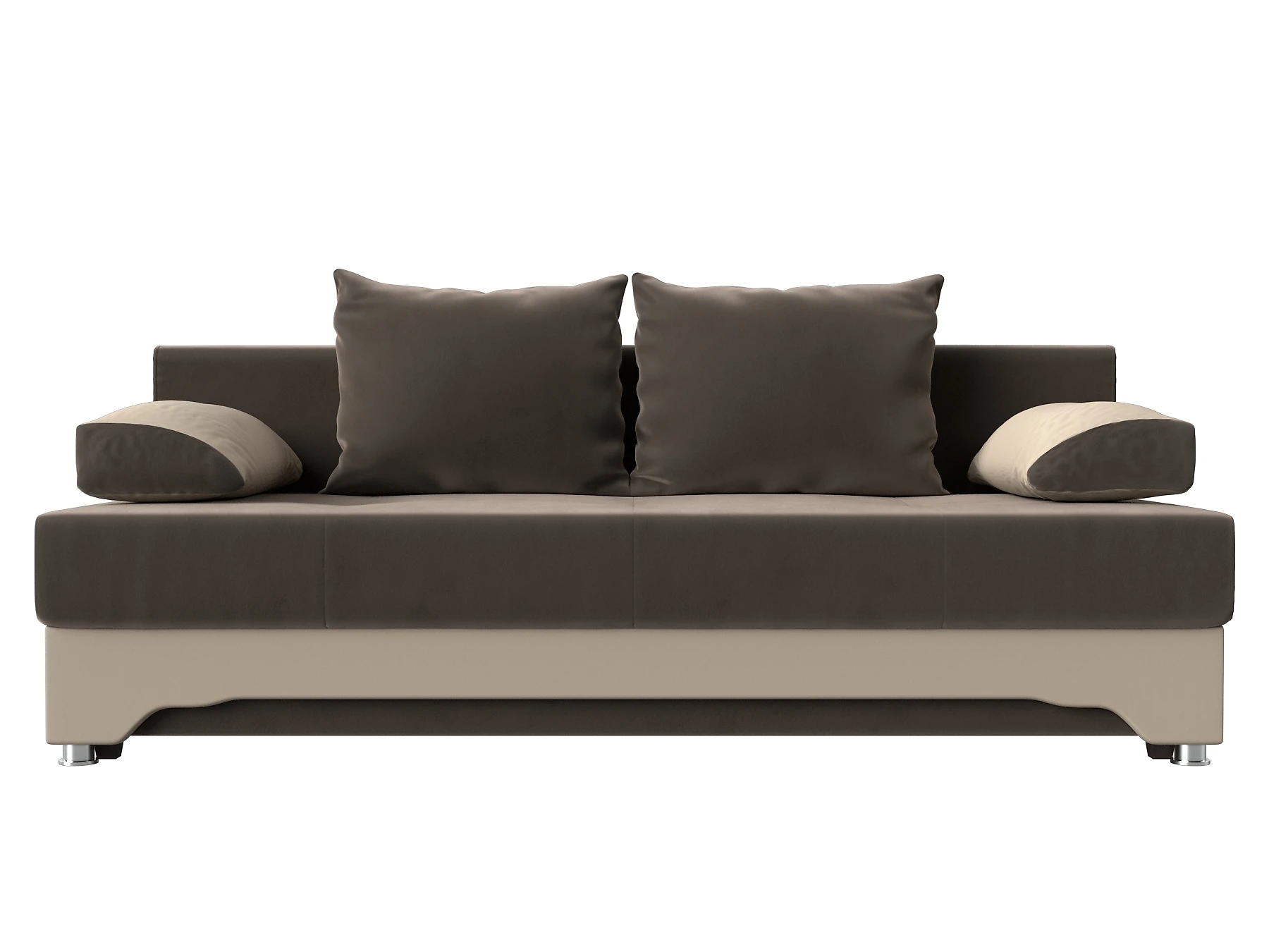 Прямой кожаный диван Ник-2 Плюш Дизайн 5