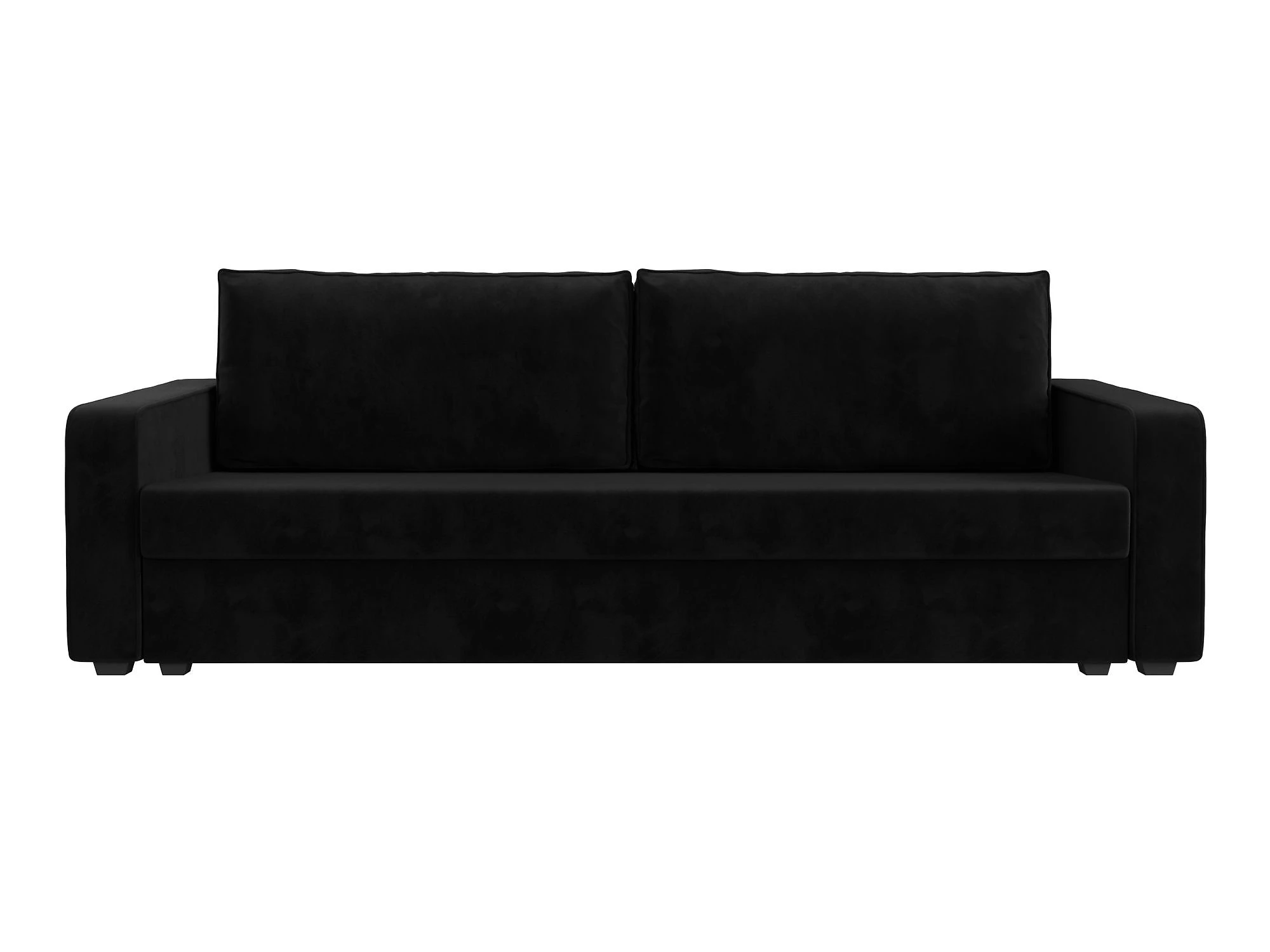 Чёрный диван Лига-009 Плюш Дизайн 8