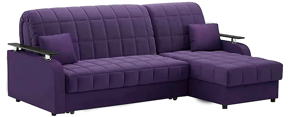 Угловой диван 210 см Карина Плюш Фиолет