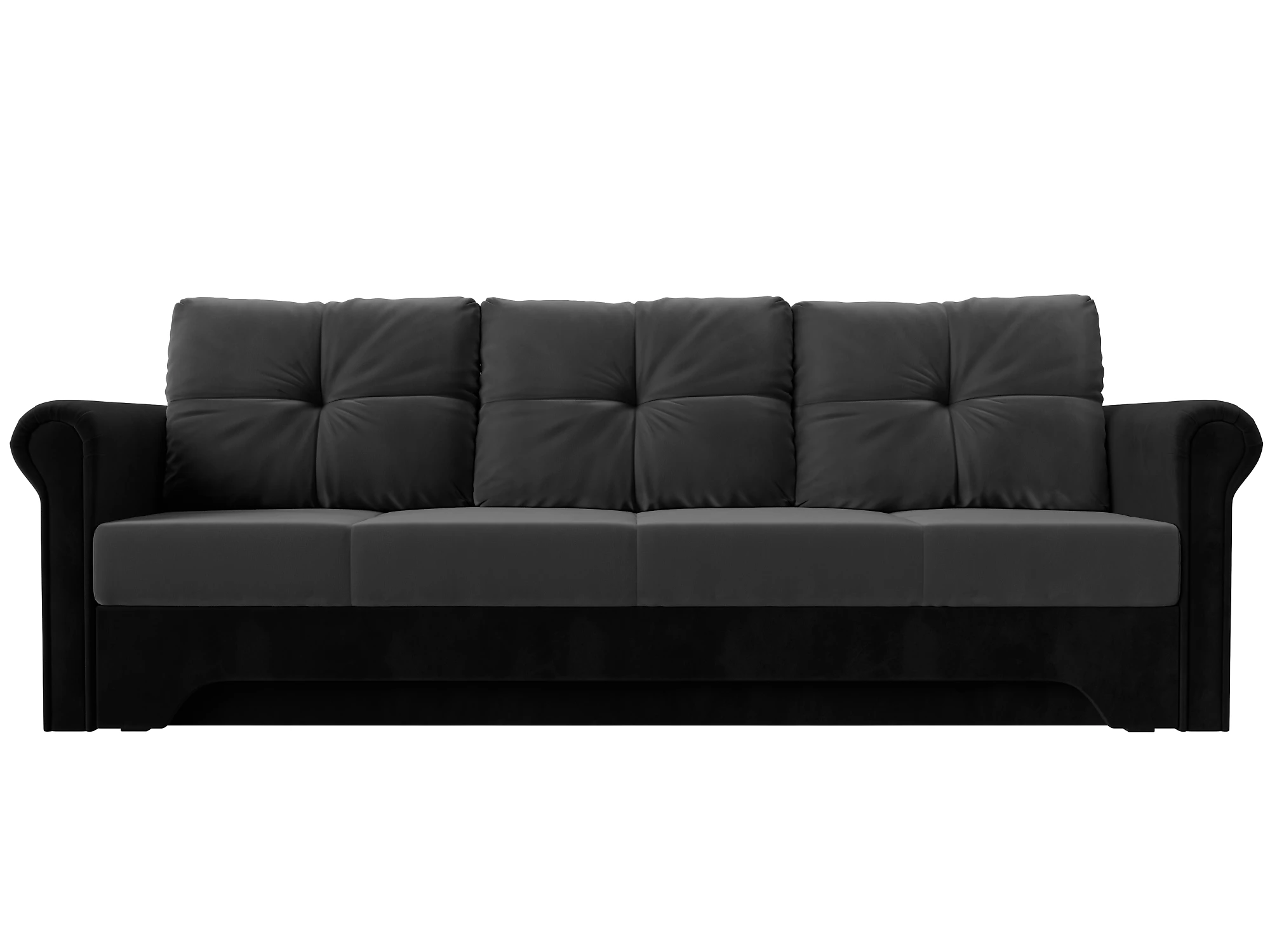 Прямой диван серого цвета Европа Плюш Дизайн 14