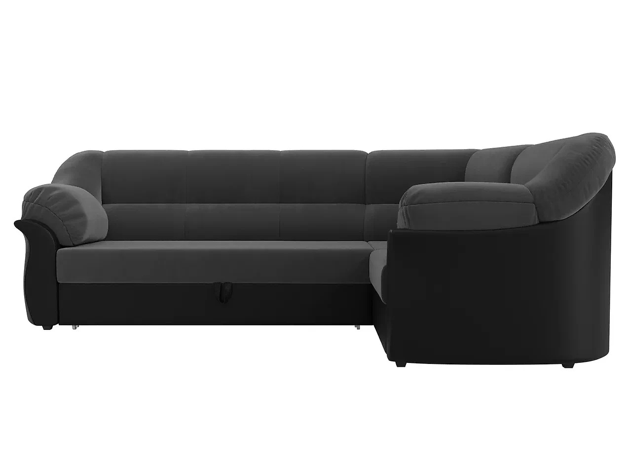 Угловой диван в классическом стиле Карнелла Плюш Грей