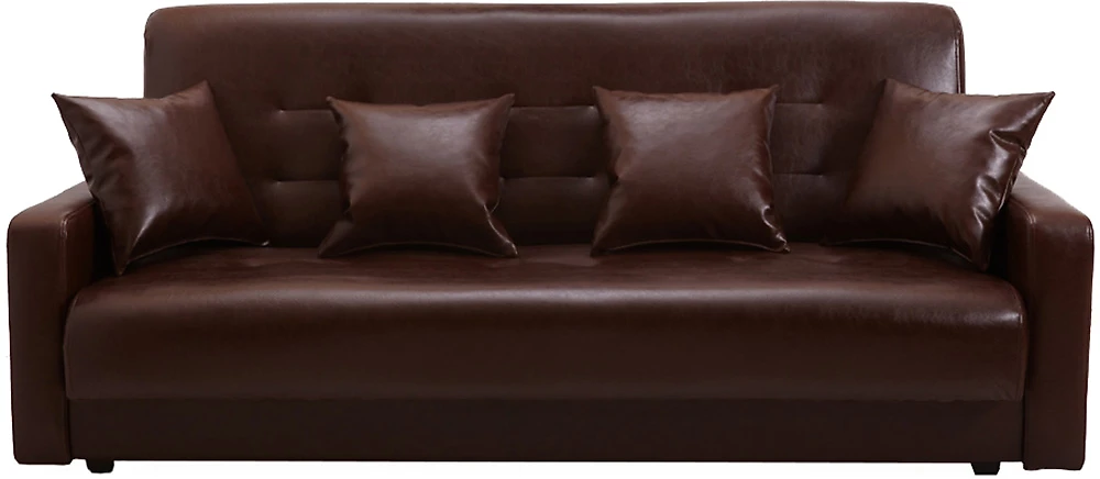 Раскладной кожаный диван Престиж Браун-140